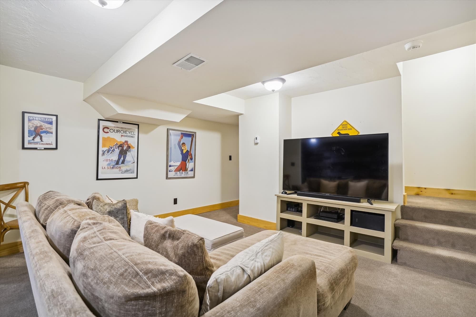Catch some time to yourself in the lower level.