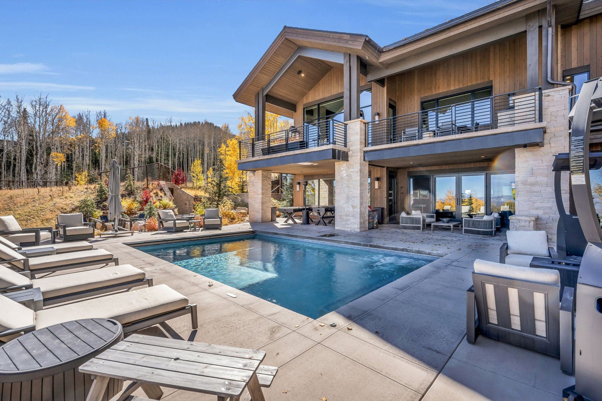 View of the Pool Area of our Luxury Park City Vacation Rental
