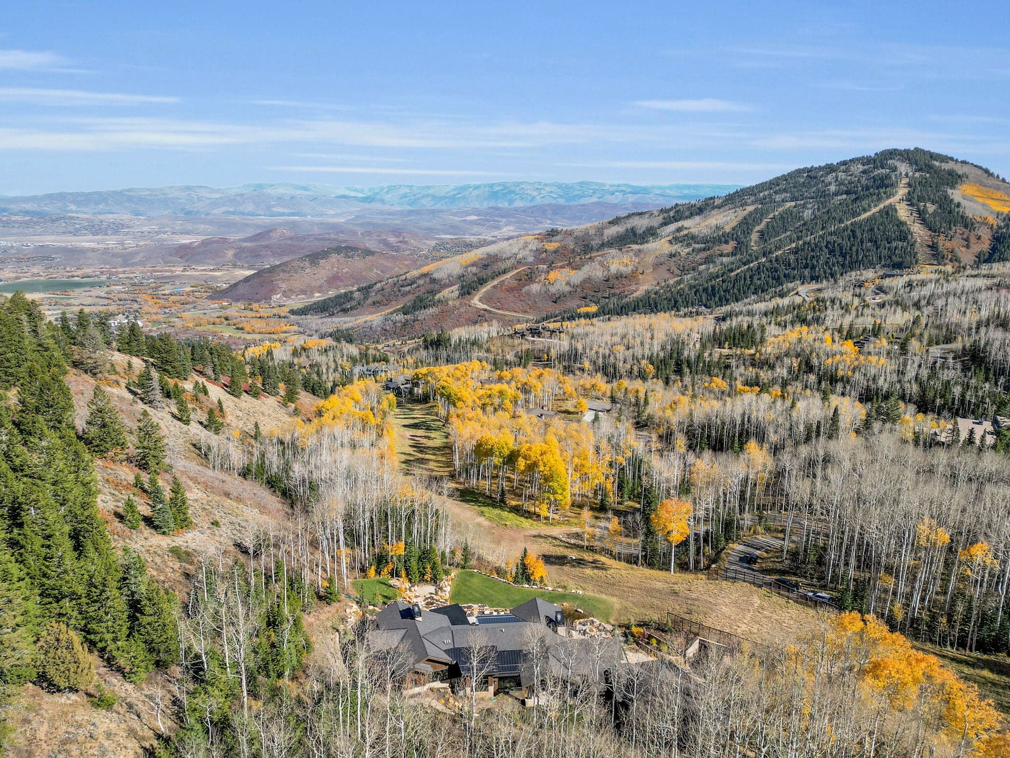 Aerial View of the Mountains and Trees