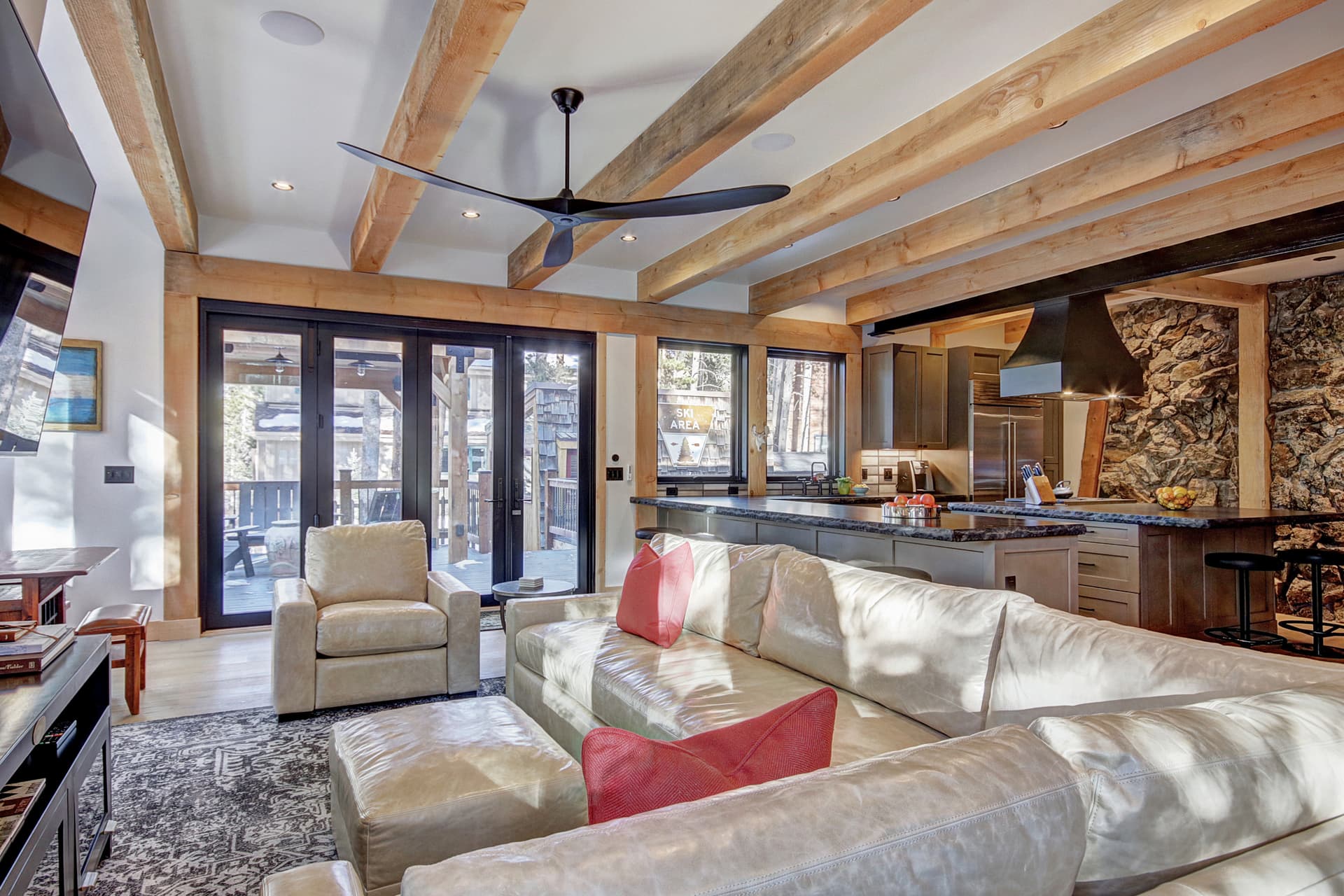 Sink into the comfy living room chairs after your alpine activities - Arrow Darrow Breckenridge Vacation Rental