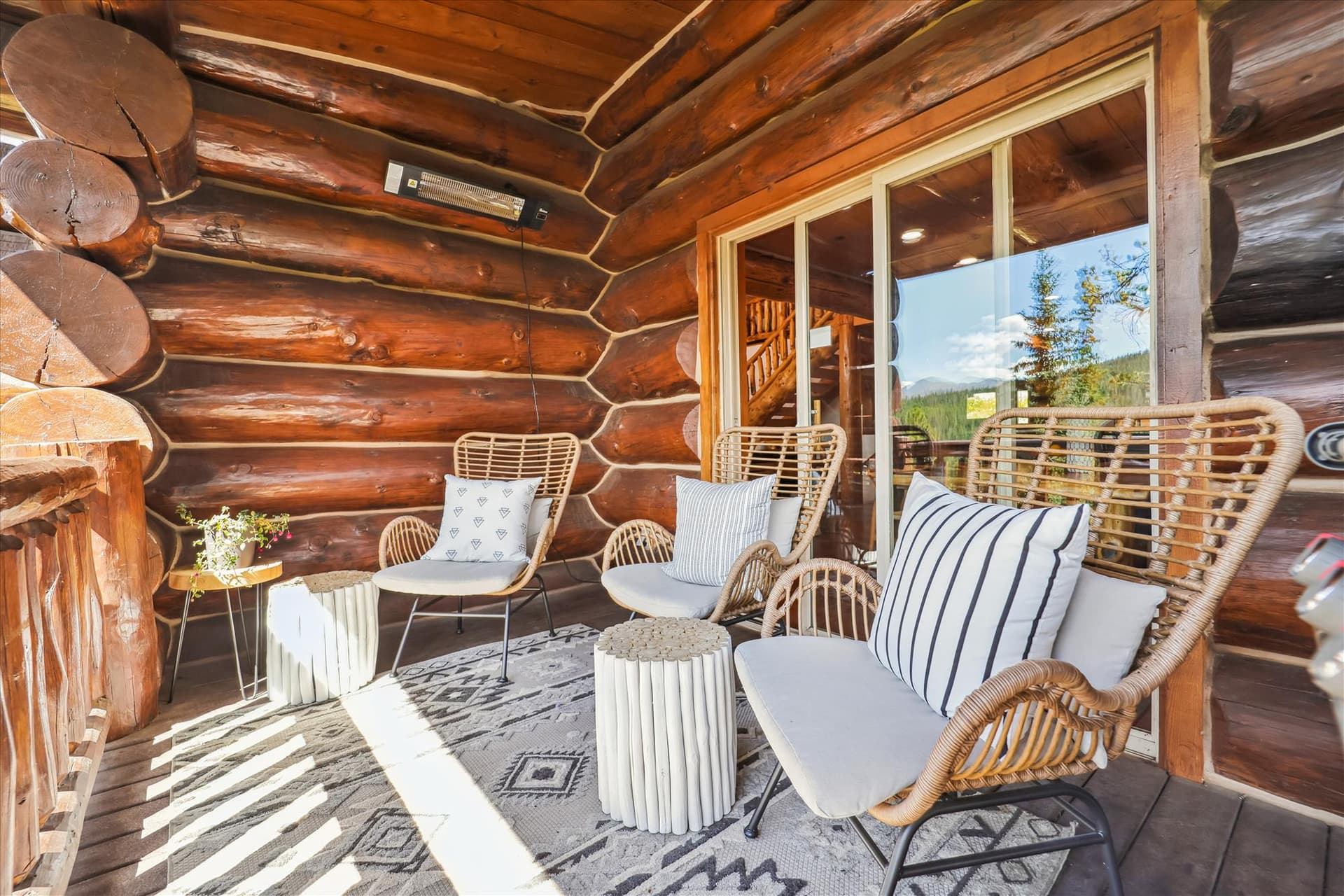 Balcony - Modern Log Cabin - Breckenridge Vacation Rental