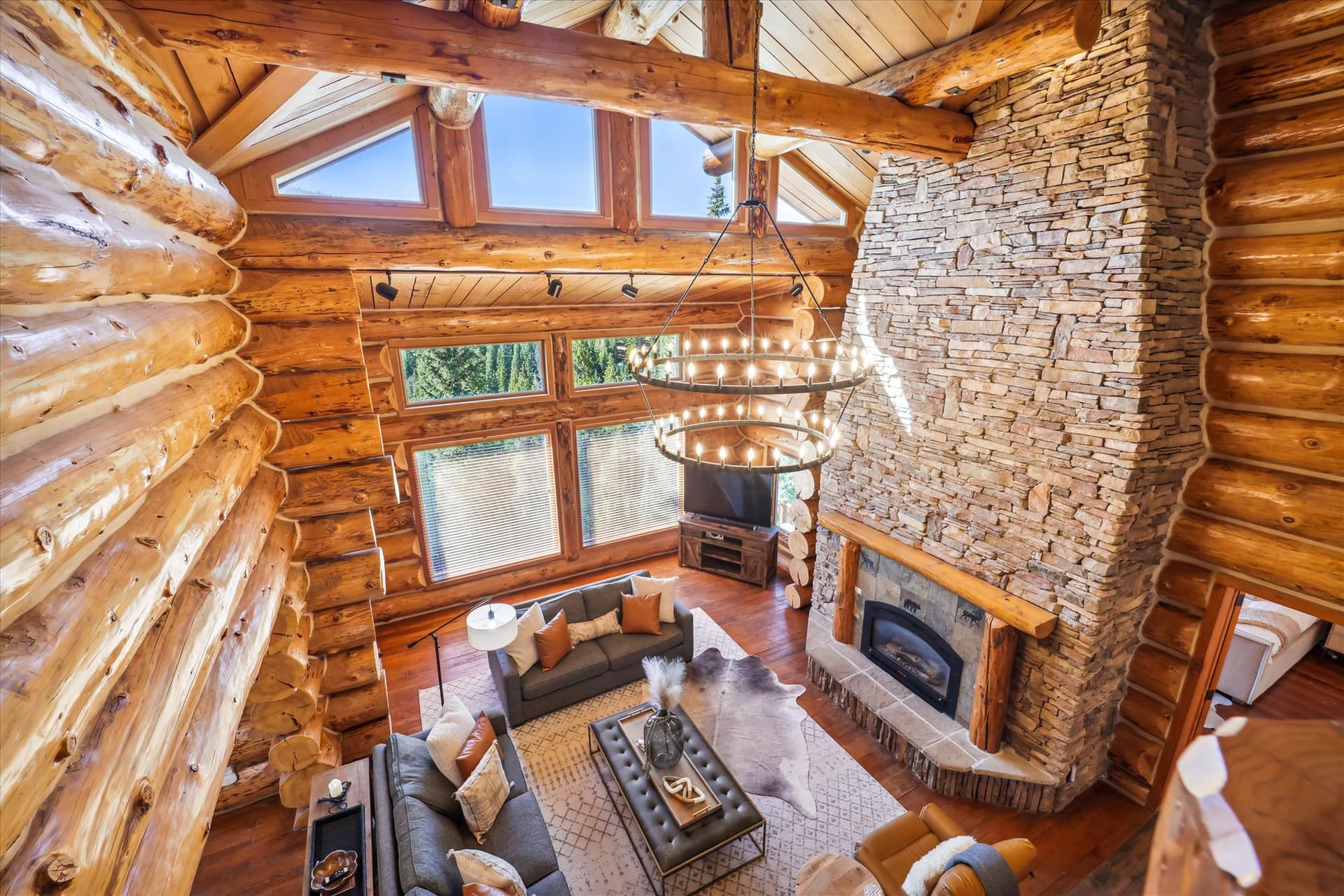 Living Area - Modern Log Cabin - Breckenridge Vacation Rental